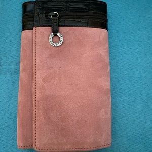 Nwt Brighton pink suede leather wallet